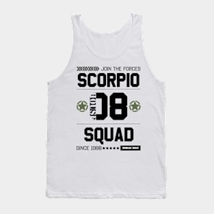 Zodiac Majesty Scorpio Squad Black Tank Top